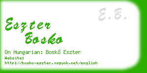eszter bosko business card